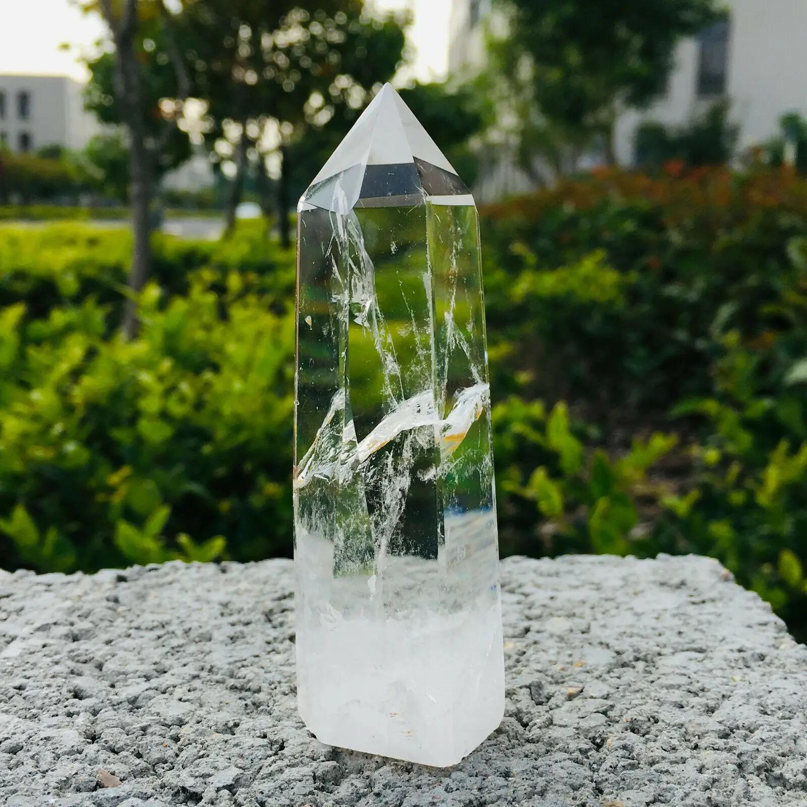 Большой прозрачный Lemurian Seed кварцевый натуральный точечный кластер кристалл грубого заживления