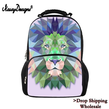 

New Fashion Women Girl lion in space pattern School Bags Children Backpacks for Girls Boy Travel Large Kids Bag Mochila Bolsa