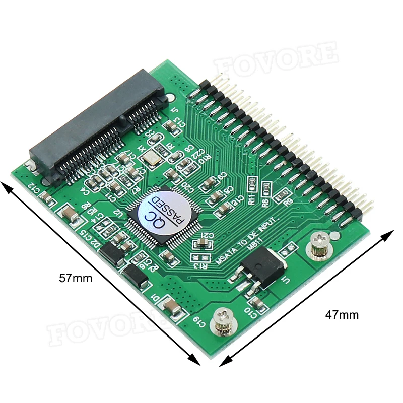 Cable Length: 57mm x 40mm Connectors 2.5 Inch 44-Pin Standard Male IDE Connector mSATA Mini PCI-E SSD to 2.5 IDE Adapter for Laptop