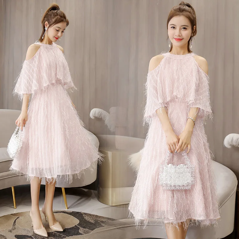 

2019 Online Celebrity Fashion Dress Women's Thin Type for Spring And Autumn Chiffon Very Fairy of Skirt Immortal Students Elegan