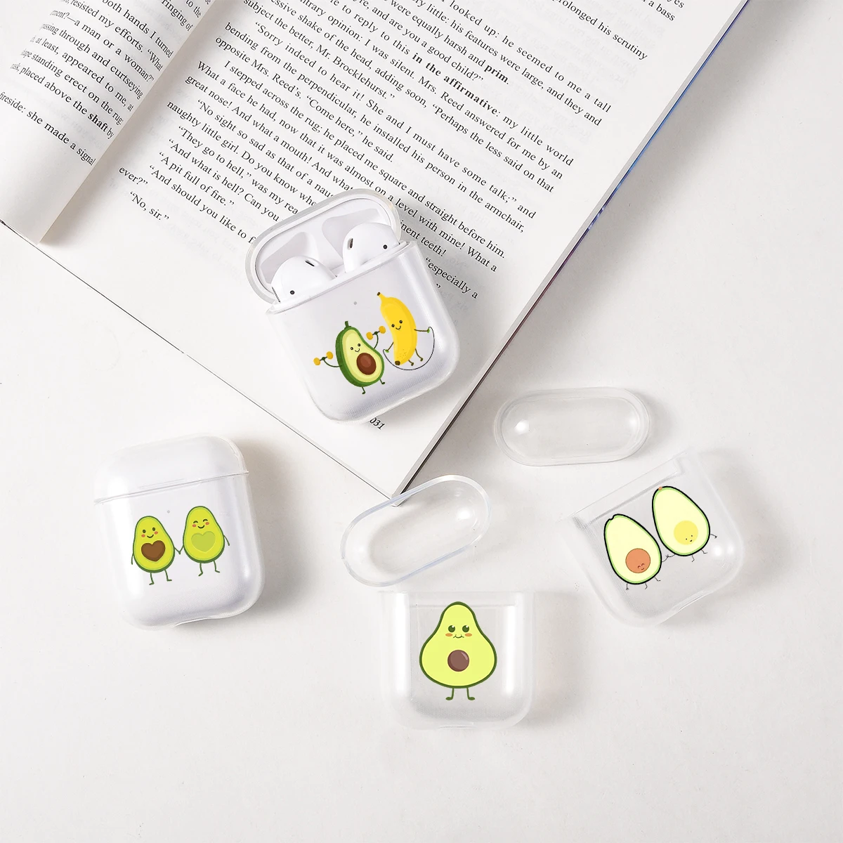 

Cute Case For Apple airpods case Summer Fruit Avocado Wireless Bluetooth Earphone Case For Airpods Headphone Protective Case