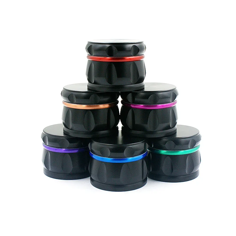 Black Zinc Alloy Weed Grinder 4 Layers Machine Herb 60mm Tobacco Smoke Crusher Hand Smoking Tools | Дом и сад