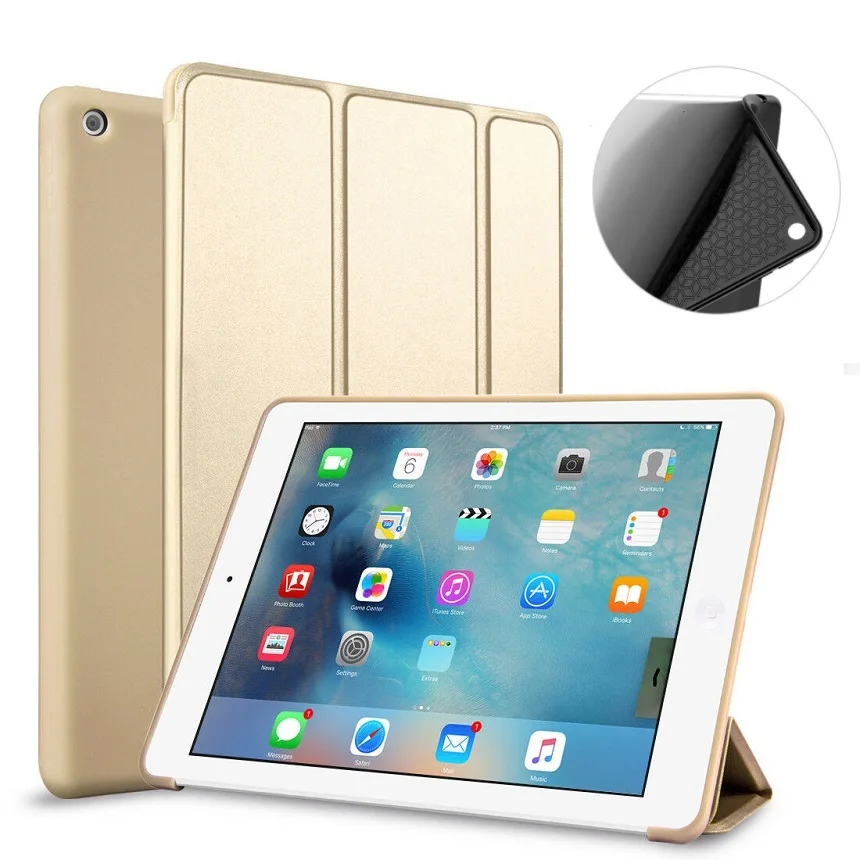 9.7 ''Folio Stand Coque Per Ipad Air 1 Air 2 Custodia Magnetica A1474 A1566 Smart Auto-Sleep Tpu Funda Per Ipad Air 2 Air 1 Cover
