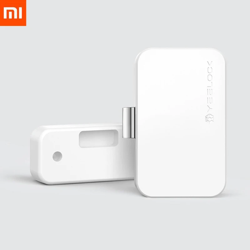 Белый Умный Xiaomi YEELOCK замок шкафа ящика без ключа Bluetooth приложение разблокировка Противоугонная Кусачка безопасность офис дом замок - Цвет: Белый