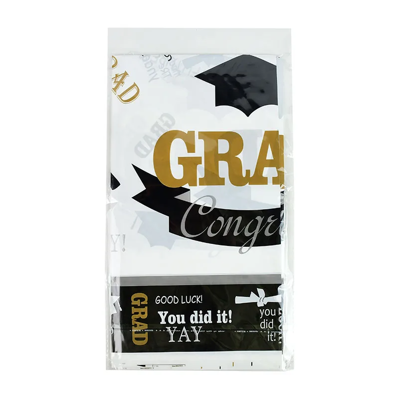 Congratulations Graduation 2021 Disposable Tableware Black Doctor Hat Print Paper Plate Cups Napkins graduation party decoration