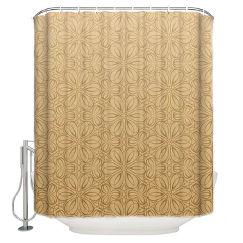 

Baroque Petal Art Retro Literary Bathroom Shower Curtain Home Decoration Bathroom Accessories Shower Curtain