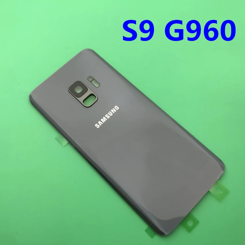 Оригинальное стекло для samsung Galaxy S9, G960, S9 plus, G965, задняя крышка для батареи, задняя крышка для двери, запасной чехол+ клейкая наклейка