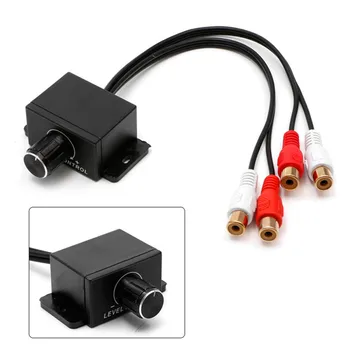 

12V Universal Car Audio Amplifier Vehicle Bass RCA Level Remote Car Volume Control Knob Car Audio Player Modification Accessorie