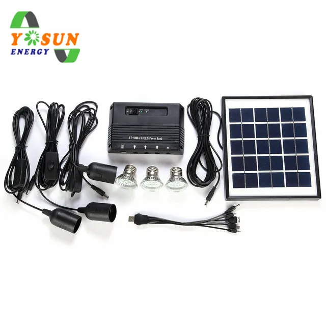 US $42.49 36 LED 3Unit 4W Light Bulb Emergency Solar panel energy saving lighting Mini Solar system Kit Set F