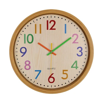 

12INCH Silent Non-Ticking Quartz Kid Wall Clock Home Office Decorative Indoor