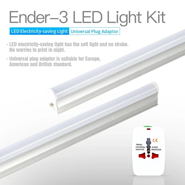 

Creality 3D 110/220V Ender-3 светодиодный светильник комплект универсальный штекер адаптера переменного тока для Ender-3 V2 Ender-5 CR-6 SE CR-10 серии 3D-принтеры Запчасти
