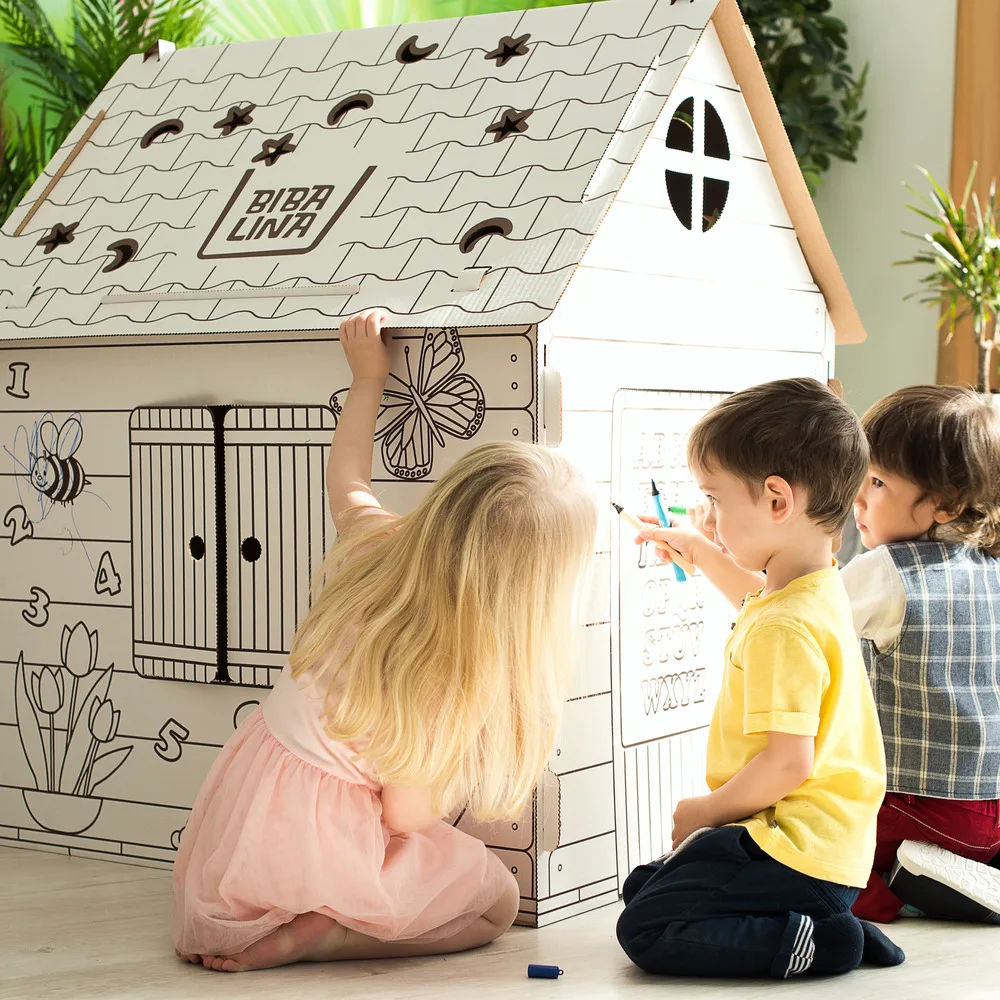 Drawing Toys BibaLina BBL003-001 for children toys pictures watercolor coloring draw education cardboard house hand drawing