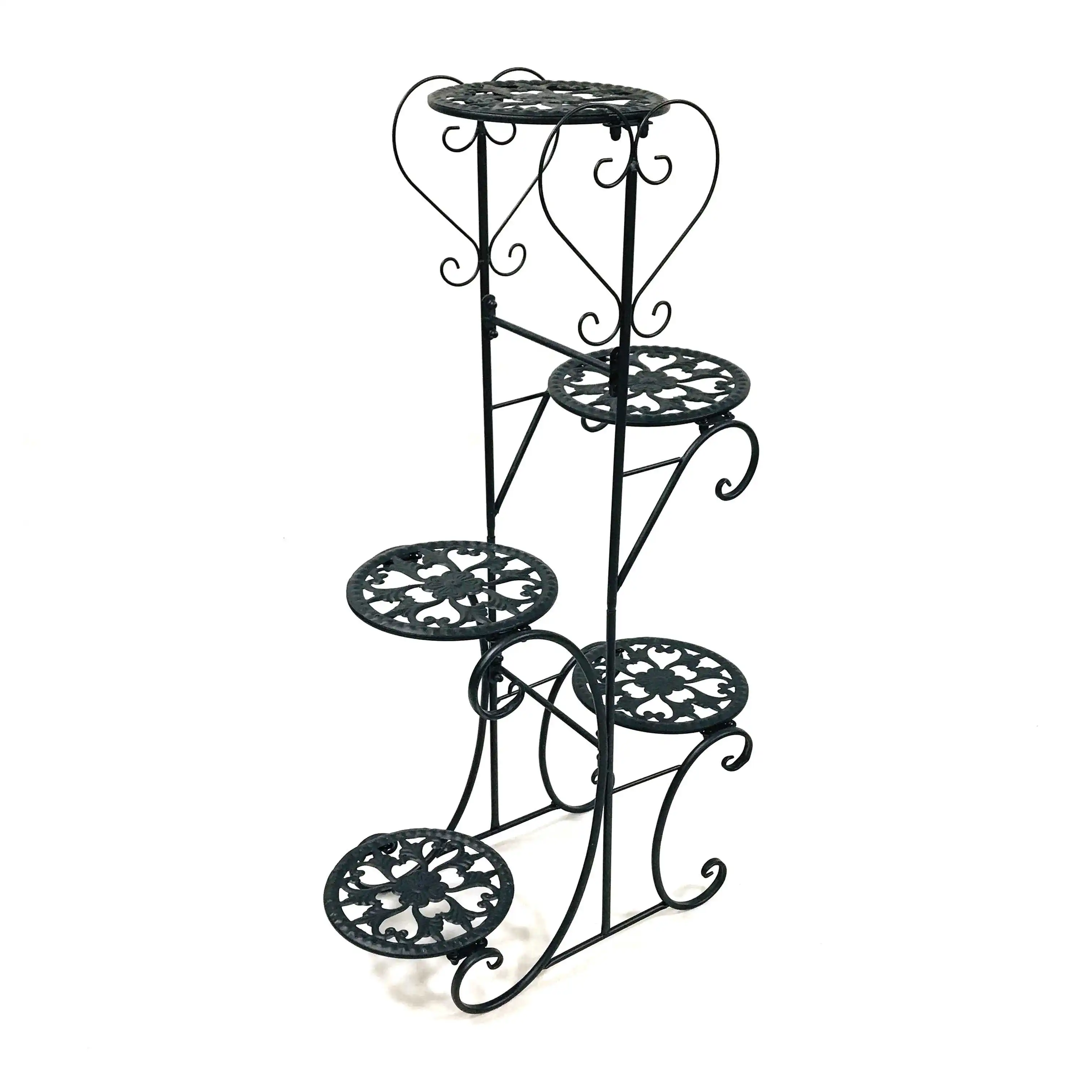 4/5 Tier Flower Shelf Nordic Home Balcony Decoration round/square Flower Rack Plant Stand Shelves Wrought Iron Living Room 