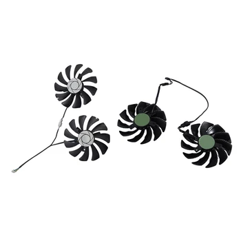 

1 Pair Ie Card Fan 85mm Ha9010H12F-Z 4Pin Cooler Fan & 1 Pair 88MM Ie Video Card Fan Cooler T129215SU