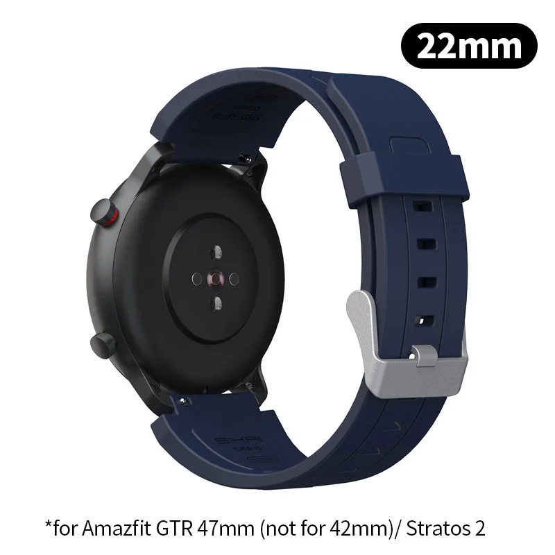 Умный ремешок SIKAI для Amazfit bip GTS GTR 42 мм 47 мм запасной ремешок для xiaomi huami bip lite midong Bracelet 20 22 мм - Цвет: for GTR 47mm