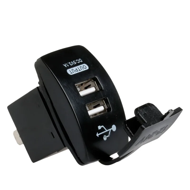 

New Arrival Dual USB 12V Car Cigarette Lighter Socket Splitter Charger Power Outlet Adapter