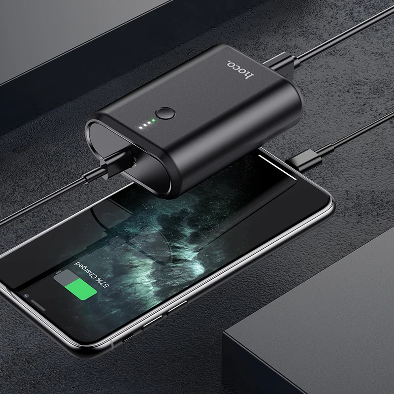 Беспроводное зарядное устройство hoco QC3.0 + PD 20 Вт LED Power Bank 10000 мАч портативный