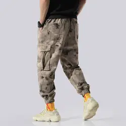 2019; сезон весна-осень; Новый стиль Для мужчин брюки натуральный хлопок тренд Повседневные камуфляжные штаны Для Мужчин's комбинезоны