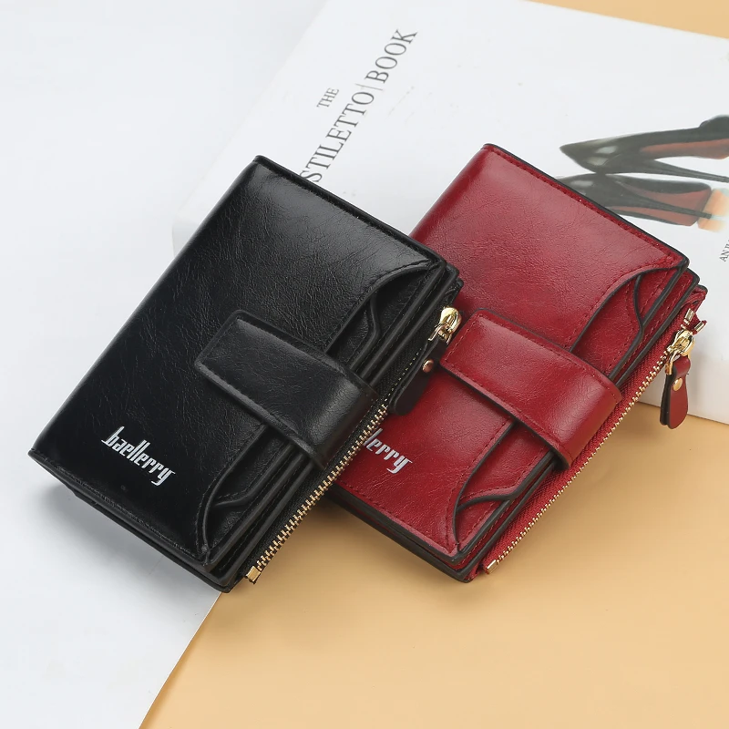 Wallet Women Zipper Leather Hasp Small and Slim Coin Pocket Purse Women Wallets Cards Holders Luxury Brand Wallets men Purse