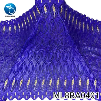 

LIULANZHI Bazin Riche Royal Blue Jacquard Fabric Brocade Fabric Hot Sale 5 Yards Per Lot ML8BA04/ ML8BA05