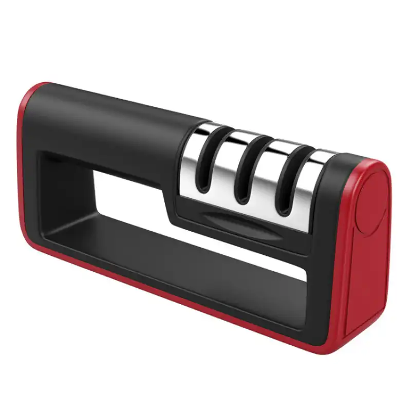 Multifuncional 3 em 1 diamante revestido afiador de faca de corte 3 estágios cozinha profissional afiar ferramentas apontador de cerâmica