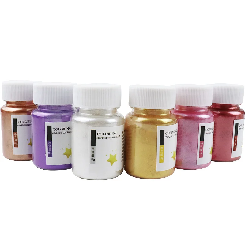 15g per Bottle Cake Coloring Glitter Mousse Fondant Macaron Chocolate Decorating Pearl Powder Silver Gold Colorants