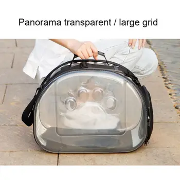 

Portable Outdoor Travel Breathable Pet Bag Transparent Visible Removable Fold One Shoulder 5KGS Or Less Dog&Cat Carry Supplies