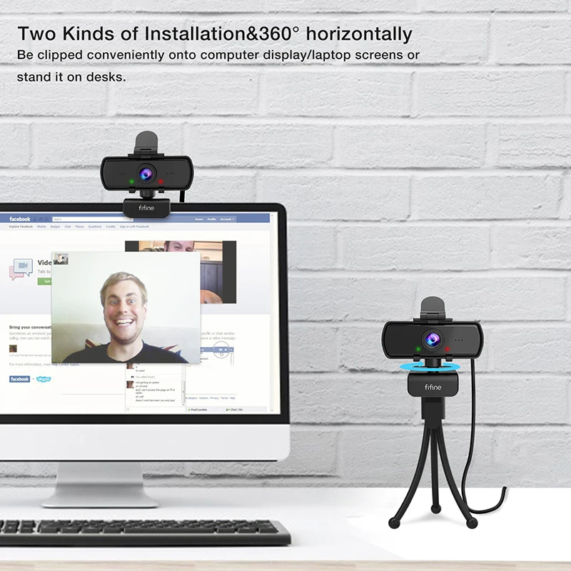 FIFINE K420 Webcam with Microphone