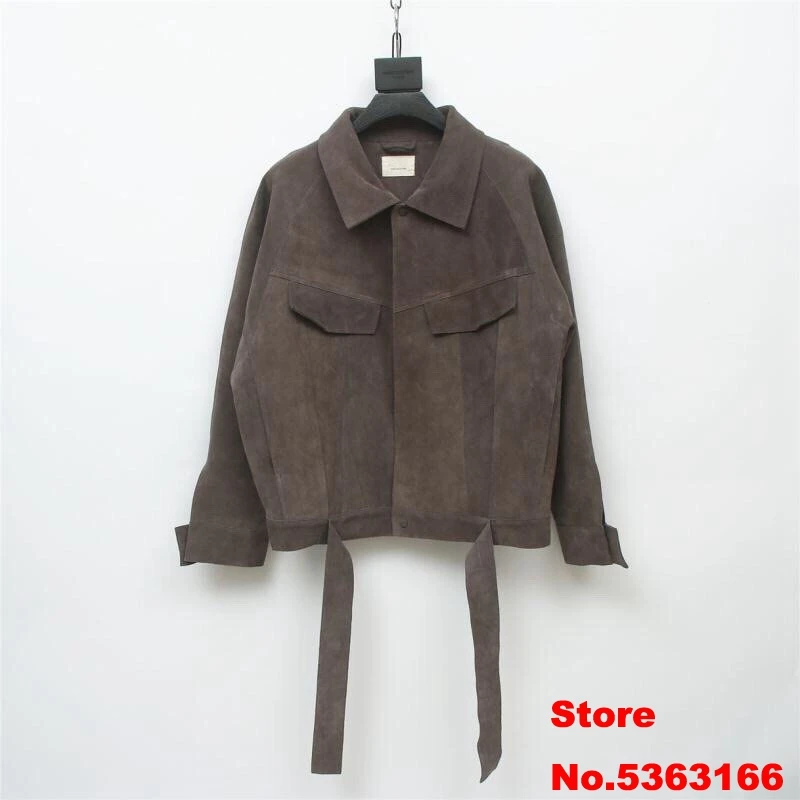 

Sureme 2020 Sixth Collection Best Version Customized FOG Chamois Jackets Coats Men Women Luxury Genuine Leather Cargo Jackets