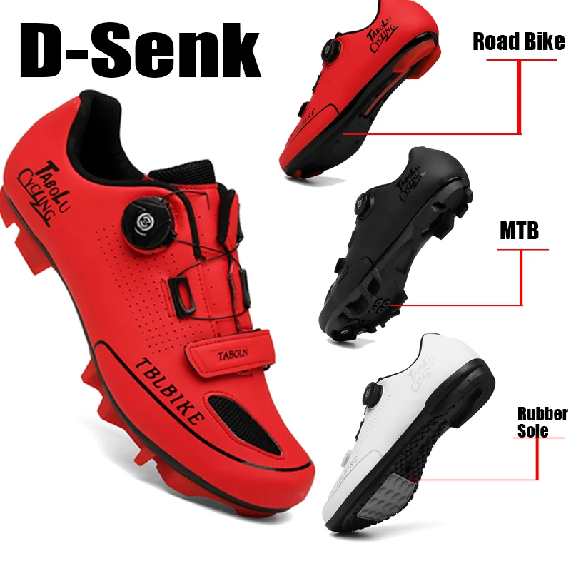 MTB Cycling Shoes With Cleats Pedal Road Mountain Bike Sneaker Men