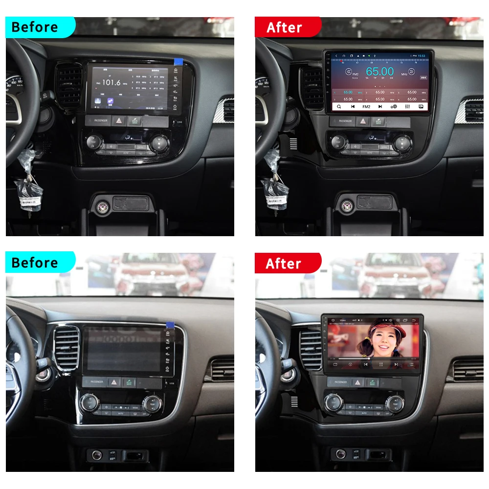  EKIY 10.1'' IPS Android 8.1 Car Radio Multimedia 4G+64G Auto For Mitsubishi Outlander 3 2012-2018 D