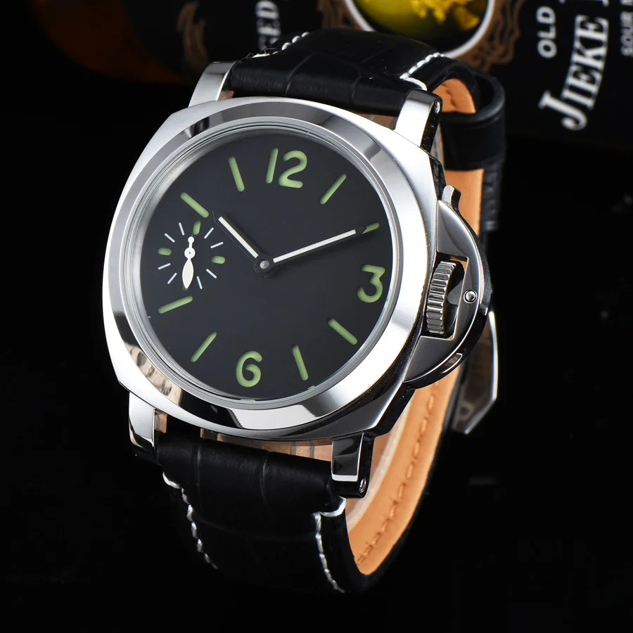 

Manual winding mechanical watch watch men Luminous waterproof Leather 316L Solid stainless steel 44MM NH23