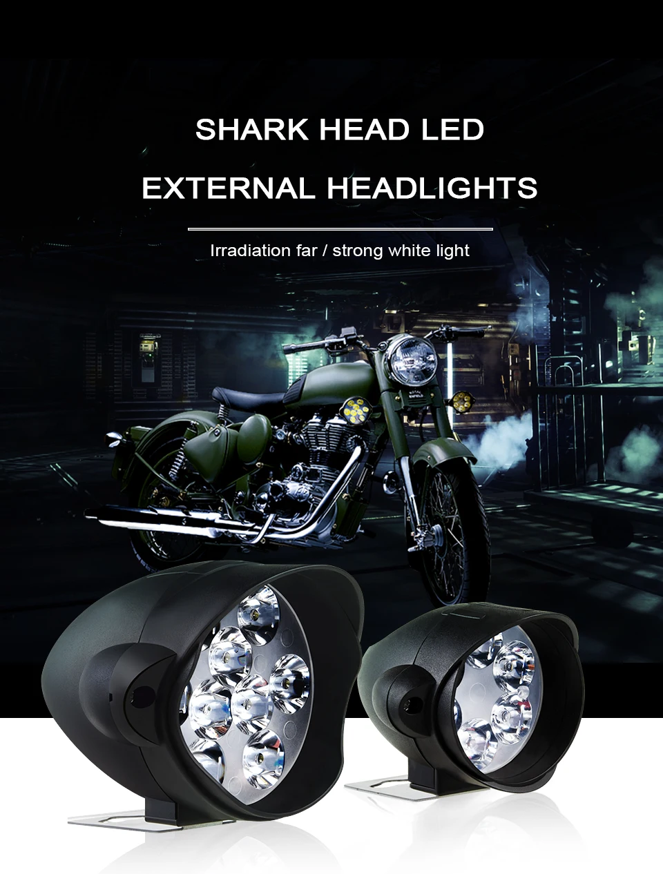 Электрический светодиодный рабочий светильник Accoressories, головной светильник для мотоцикла, лампы 12 В 24 В 6500 К, Точечный светильник, автомобильный светильник s для внедорожника ATV