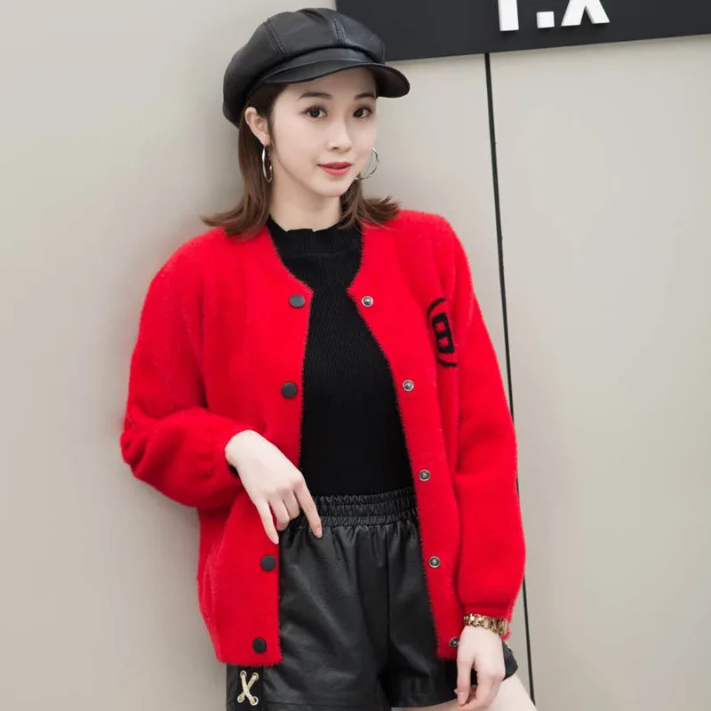 

2019 Spring New Style Korean-style Street Students BB Loose-Fit Slimming Single Breasted Crew Neck Solid Color Short Jacket Wome