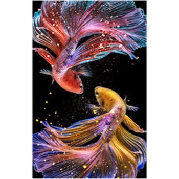 

DIY Full Square/Round Animal koi Diamond Painting Fish Diamond Embroidery Goldfish Cross Stitch