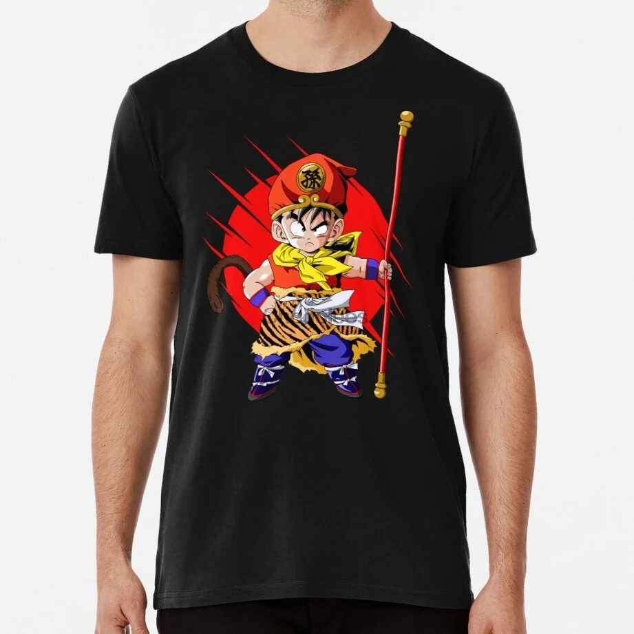 Мужская хлопковая футболка Gohan as the Monkey King 100% уличная Футболка с принтом