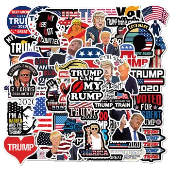 

U.S. Presidential Election Graffiti Stationery Stickers School Office Diary Supplies Skateboard Guitar Laptop Decoration 50PCS