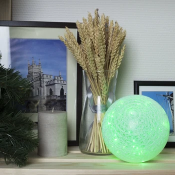 

Figure "ball braided" 15 cm, 50 led-12v, white thread, adapter included, Green 3612354
