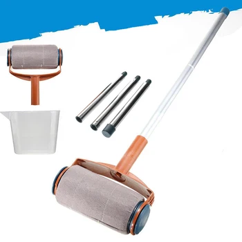 

K-STAR 5Pcs/set Pro Flocked Edger Paint Roller Runner Paint Roller Brush Handle Room Wall Painting