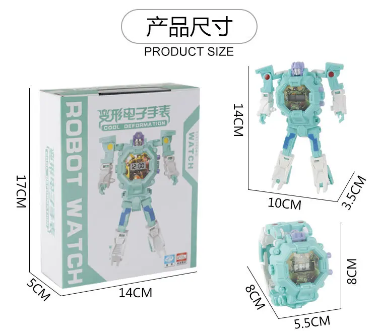 Much New Style Hot Sales Creative Cartoon Transformation Electronic Watch Cool Robot Children'S Educational Toy