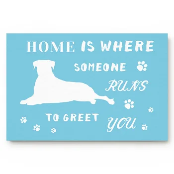 

Kitchen Mat Dog Footprints English Doormat Home Decoration Anti-Slip Entrance Door Mats Kitchen Carpet Door Mats Outdoor