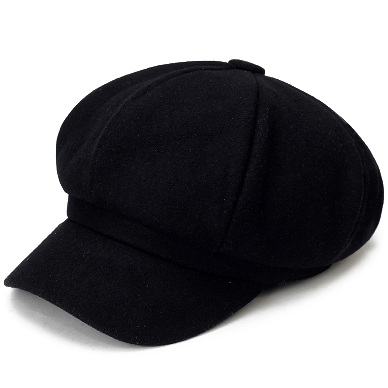 Women's Autumn Warm Octagonal Hat Woolen Cloth Casual Beret Cap Solid Artist Painter Newsboy Men Cap boina кепка женская cotton newsboy cap,berets hat