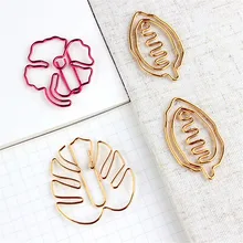 

10pcs Leaf Flower Clip Bookmark Binder Clip Office Accessories Paper Clips Patchwork Clip