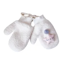 Перчатки для маленьких мальчиков и девочек, варежки с пятиконечной звездой, теплые толстые вязаные варежки, перчатки, перчатки#4