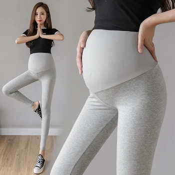 

5646# Summer Thin Cotton Maternity Legging Yoga Sports Casual Skinny Pants Clothes for Pregnant Women High Waist Belly Pregnancy