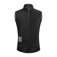 Черный жилет для горного велосипеда, бегущий без рукавов, водонепроницаемый дышащий жилет для велоспорта, светоотражающие защитные наконечники, Мужская одежда, спортивная экипировка