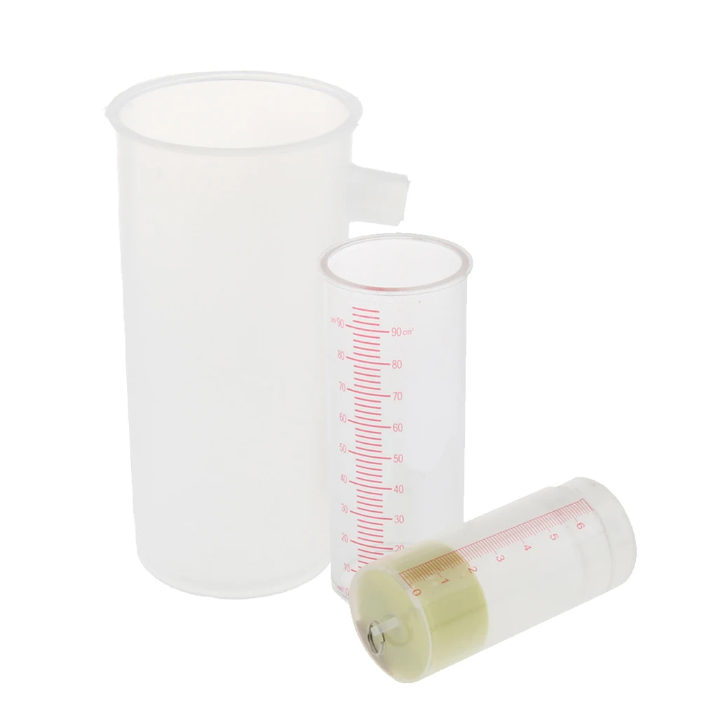 1 Set Overflow Can Plastic Beaker W/ Pour Spout Archimedes Principle Teaching Kit, Made of plastic, clear view and hardly break