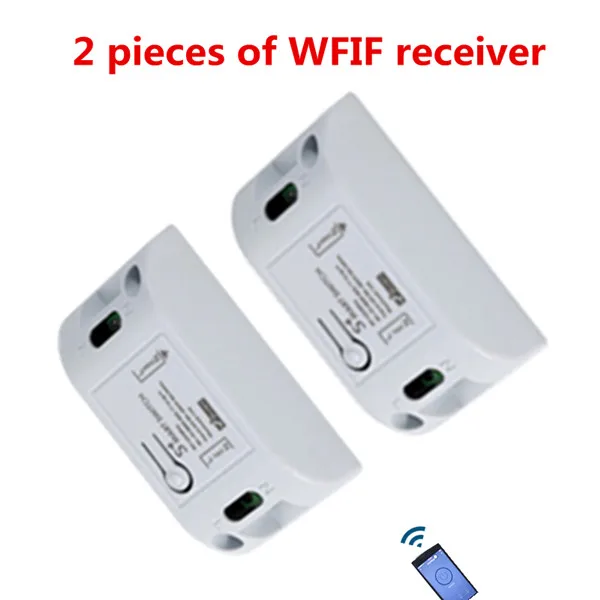 433MHZ10A110V 220V беспроводной wi-fi-переключатель и RF 1527 обучения пульт дистанционного управления Универсальный умный дом - Цвет: 2 pieces WIFI switch