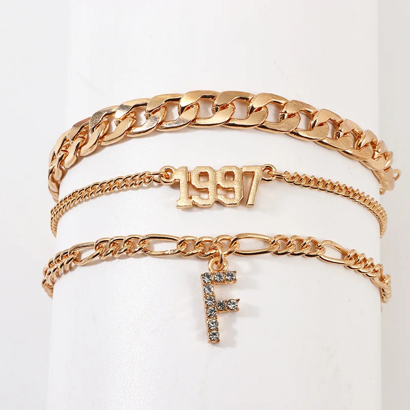 Punk Gold Color Alloy Letter Alphabet Digital Anklet for Women Ankle Bracelet on Leg 2020 Fashion Beach Rhinestone Foot Chain Punk Gold Color Alloy Letter Alphabet Digital Anklet for Women Ankle Bracelet on Leg 2020 Fashion Beach Rhinestone Foot Chain