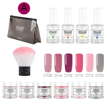 

12Pcs/Set Dipping System Nail Kit Dipping Nail Powder With Base Activator Liquid Gel Nail Color Natural Dry Without Lamp Nail